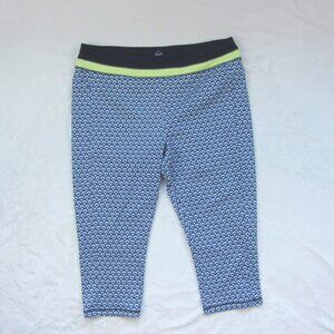 T by Talbots Blue Capri Cropped Leggings Womens Size XL Petite